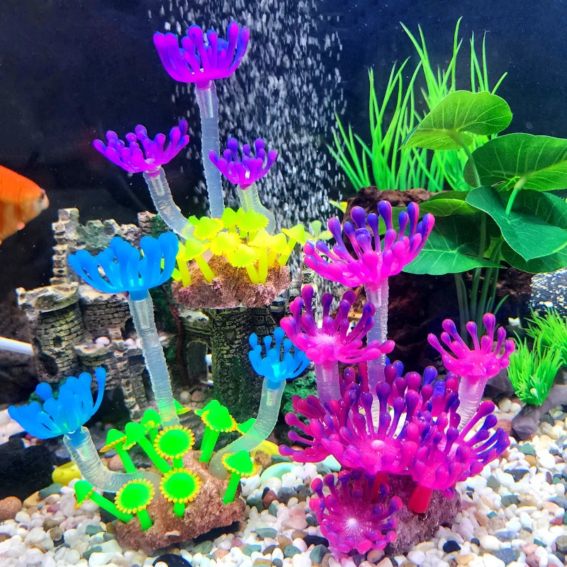 Artificial Underwater Coral  Aquarium Fish Tank Simulation Decoration Aquarium Backgrounds Plants Water Grass Accessories Home