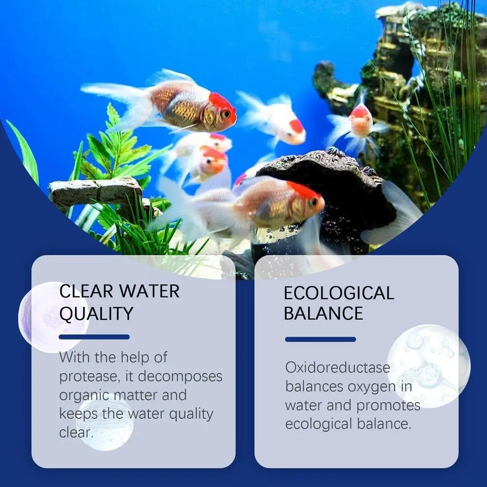 Fish Tank Clarifier Solution 100ml Purify Aquarium Water Clarifier Liquid Solution Improves Water Clarity Freshwater Purifier