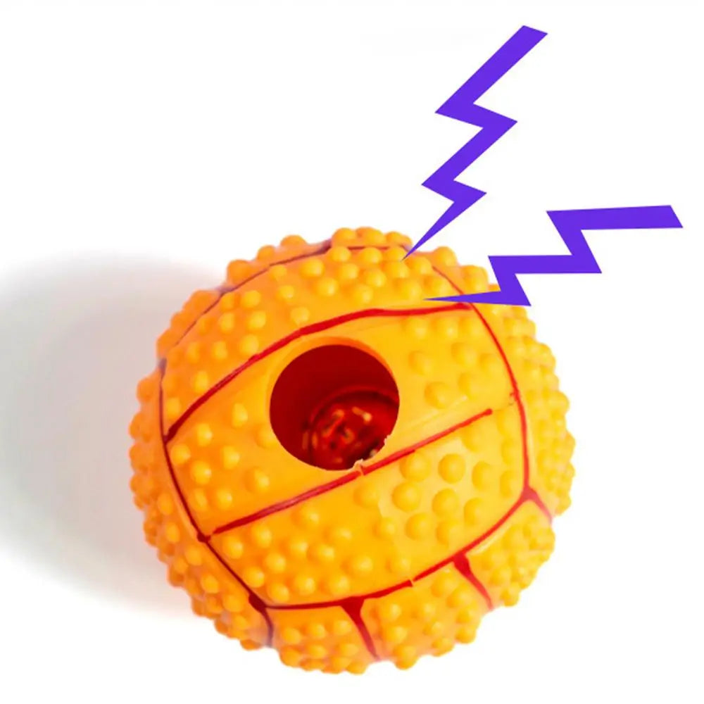 Dog Training Ball Toy Squeaky Treat Ball Interactive Pet Toys Ball Feeder Pet Stimulation Toy Bite-Resistant Puppy Toys