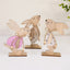 2025 Easter Wooden Rabbit Ornaments Standing Bunny with Flower for Spring Easter Party Home Table Decoration DIY Crafts Supplies