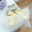 Yellow Ribbon Dresses for Dogs Sweet Dream Princess Autumn Pet Skirt French Bulldog Overalls Lattice Yellow Warm Cat Clothing