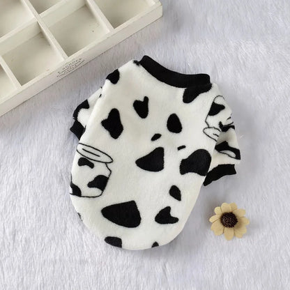 1Pc Small Dog Autumn/Winter Flannel Pet Clothing Cute and Warm Teddy Cat Clothing Comfortable