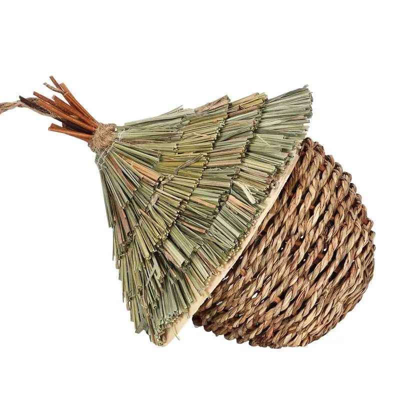 Creative Handmade Grass Hummingbird Houses, Yard Decoration, Nesting for Home, Patio, Porch, Tree, Courtyard, Yard