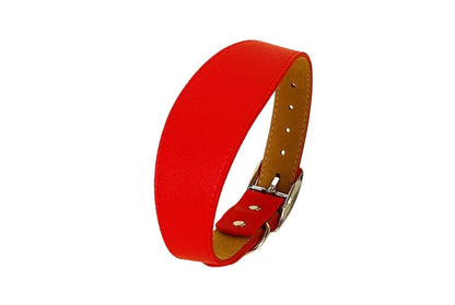 Wide Leather Dog Collar for Small Medium Large Dogs Greyhound Deerhound Lurcher Whippet Dachshund Pet Accessories