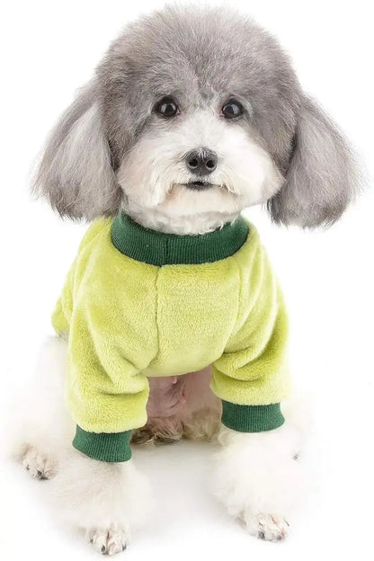 Soft Warm Velvet Dog Hoodies Puppy Winter Coat Strawberry Avocado Dog Clothes for Small Dogs Cold Weather Pullover Pet Apparel