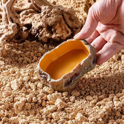 Pet Reptile Feeder Bowl Resin Aquarium Basin Food Water Pot Reptile Turtle Tortoise Scorpion Lizard Crabs Feeding Supplies New