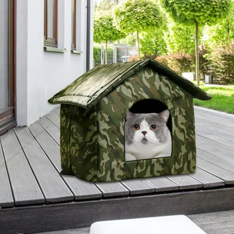 Outdoor Dog Bed Waterproof Roof Bed Waterproof Warm Dog Kennel Winter Tent Dog Nest Thickened Cold-Proof Nest Outdoor Cat House