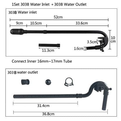 Aquarium Fish Tank Filter Rain Spray Bar Unit Outflow Pipe Inlet Outlet Tube Kit Fish Tank External Canister Filter Accessories