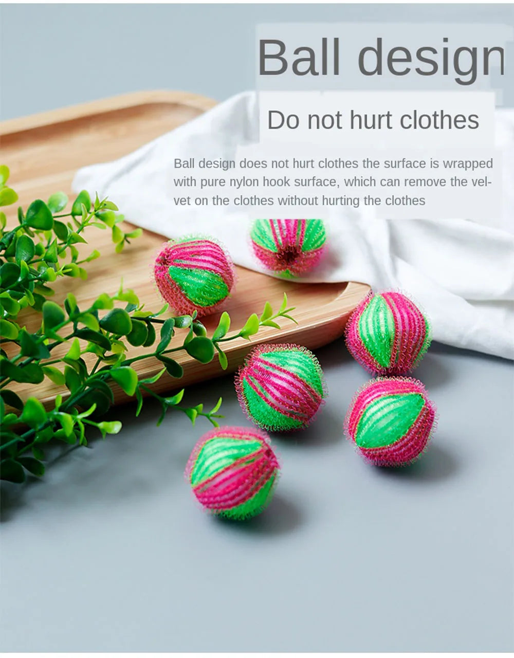 6pcs Nylon Laundry Ball Washing Machine Decontamination Ball Fur Lint Sticking Dedusting Roller Pet Hair Removal Ball in Laundry