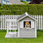 Outdoor rain and sun protection Solid wood dog house Dog house Preservative wood Pet nest Universal warm cat kennel Kennel