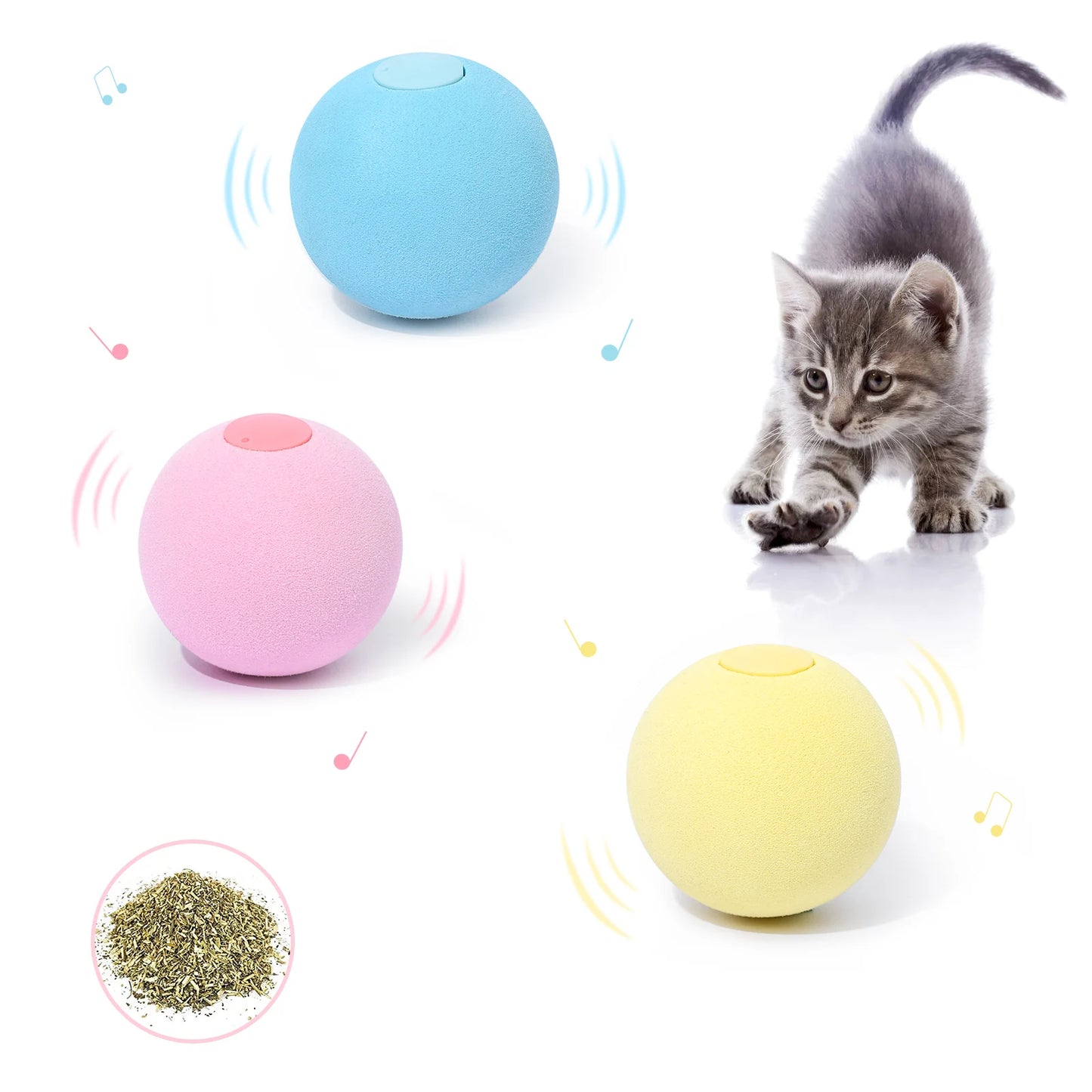 EW Gravitational Barking Ball Teaser Cat Stick Mint Ball Toy EW Gravitational Barking Ball Teaser Cat Stick Mint Ball Toy