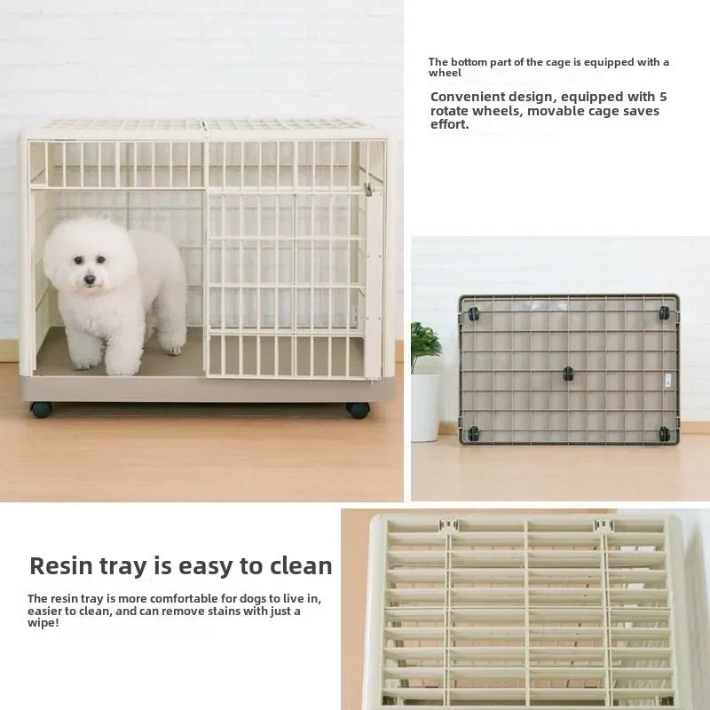Alice Resin Dog Cage with Toilet Dog Fence Cat Cage Household Dog Cage Medium Size Indoor  Large