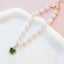 Pearl Chain Accessories for Cats Zircon Heart Pet Products Small Medium Puppy Neck Wear Wedding Birthday Gift Pet Dog Collar