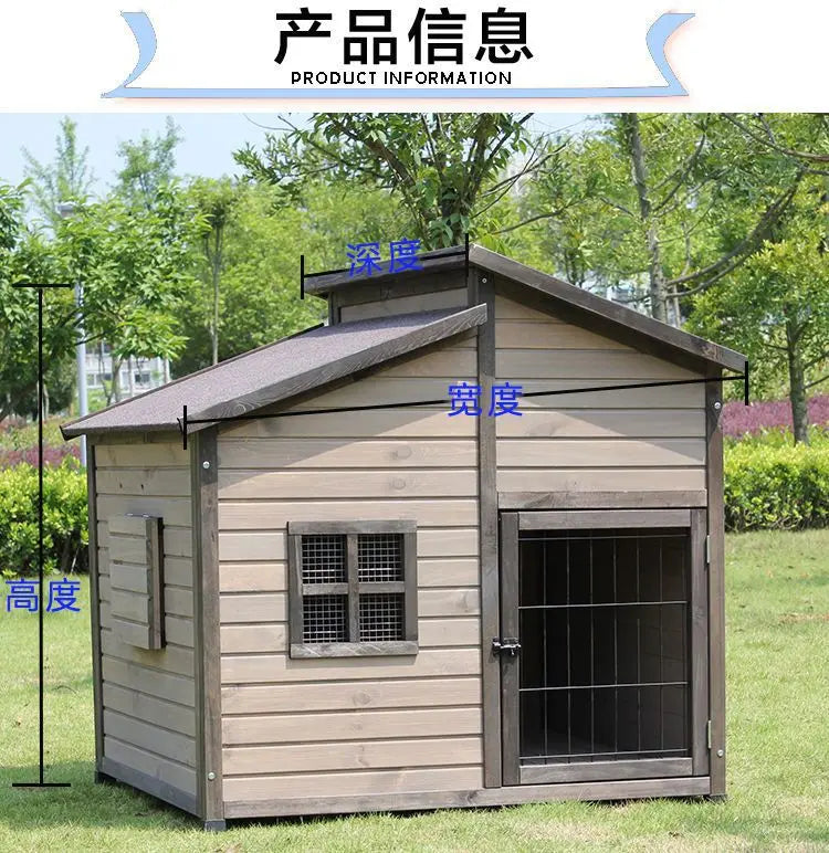 Small puppy house outdoor water rot kennel kennel kennel rural large medium and small outdoor villa