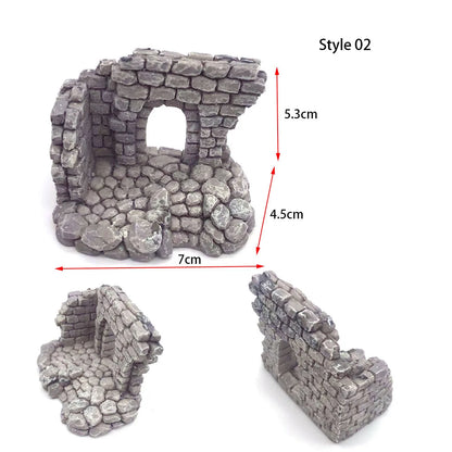Resin Door Aquarium Decoration Fish Tank Ornament Acuario Rocks for Aquarium Fish Decor For Small Fish Shrimp Shelter House Hot