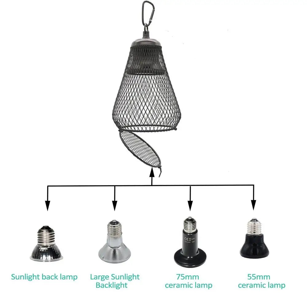 Reptile Anti-Scald Lamp Covers Heating Lamp Lampshade Ceramic Light Bulb Enclosure Safe And Durable Heating Lamp Lampshade For