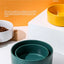 Ceramic Pet Bowl Dish With Wood Stand No Spill Pet Ceramic Double Bowl For Dog Cat Food Water Feeder Cats Small Dogs Pet bowl