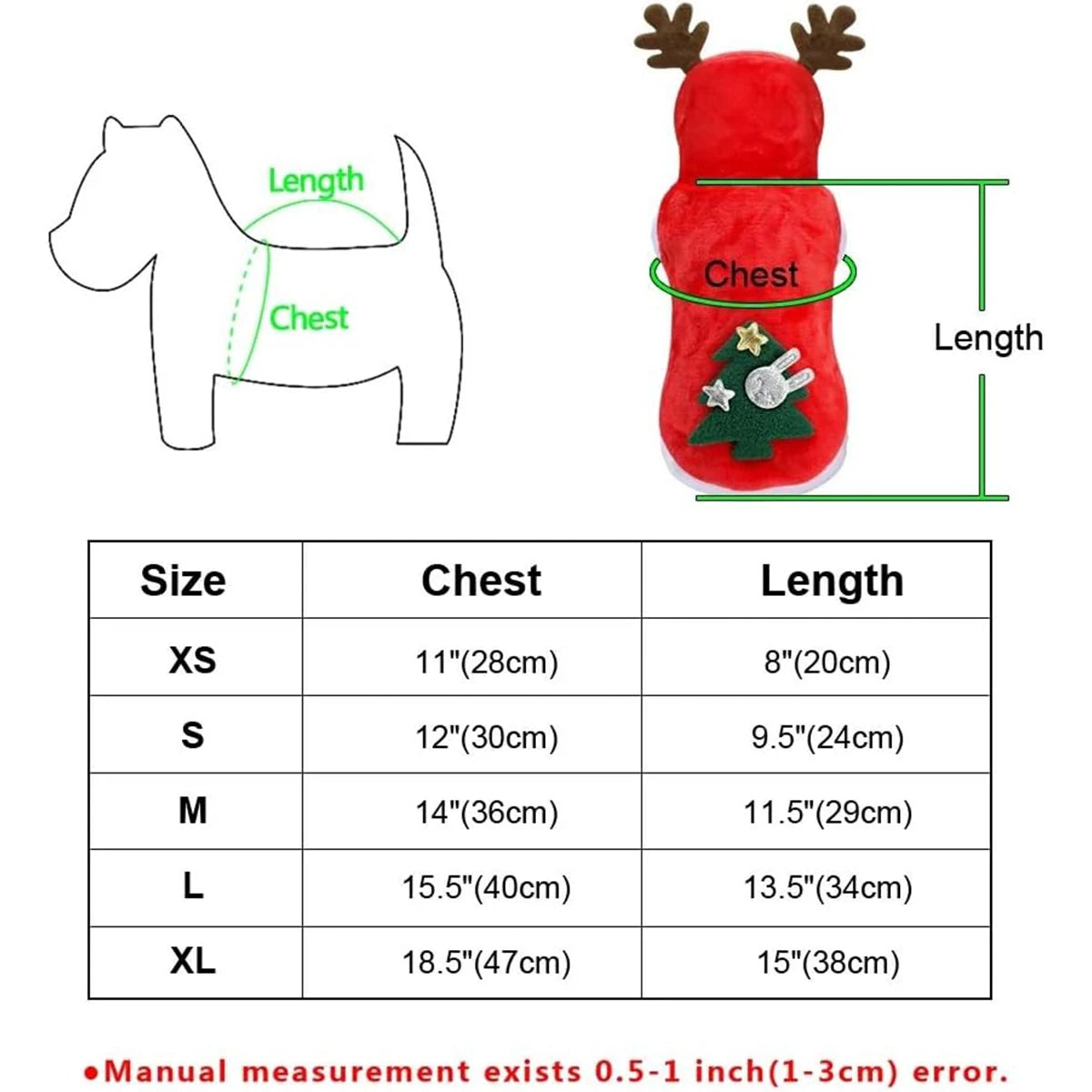 Christmas Pet Clothes Dog Cat Hoodies Autumn Winter Warm Coat for Small Medium Dogs Jacket Sweater Puppy French Bulldog Clothing