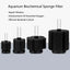Black Aquarium Spong Filter for Fish Tank Air Pump Skimmer Biochemical Sponge Filter Aquarium Bio Filters Filtro Aquario Supply