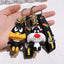 Cartoon Bugs Bunny Doll Keychain Cute Tweety Bird Daffy Duck Porky Pig Key Rings Pendant Accessories for Kids Birthday Gifts