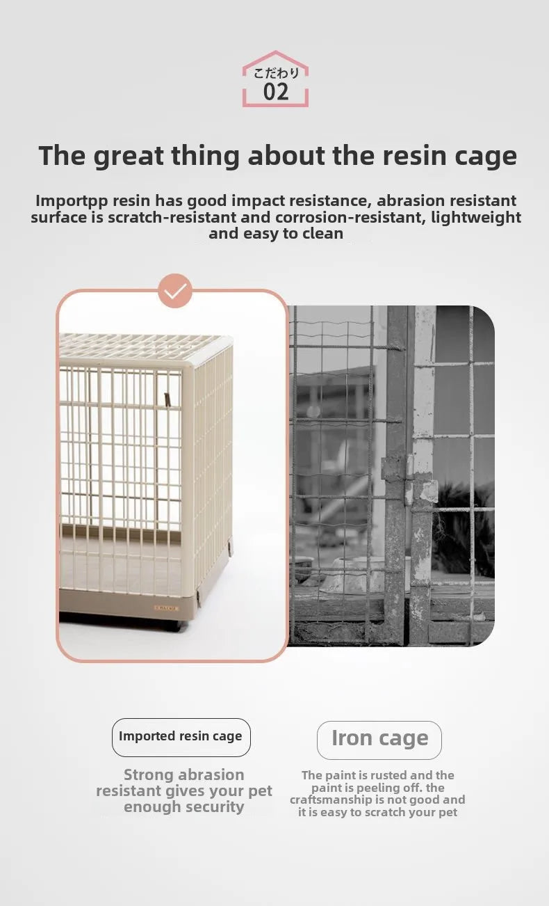 Alice Resin Dog Cage with Toilet Dog Fence Cat Cage Household Dog Cage Medium Size Indoor  Large