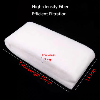 Aquarium Filter Super Thick Biochemical Filter Cotton Sponge for Aquarium Fish Tank Bio Cotton Foam Skimmer 50x12x3cm 100x12x3cm