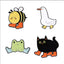 Funny Animal Sets Enamel Pins Cartoon Anime Figure Ghost Spooky Cute Cat Bird Brooches Backpack Lapel Badge Punk Jewelry Gifts