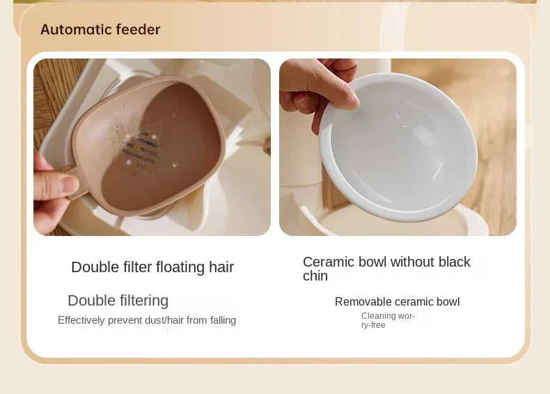 New Type of Pet Cat Large Water Dispenser Automatic Water Feeder Food Container Water and Grain Integrated Dry Wet Separation