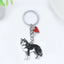 I LOVE Alaska Husky Dog Keychain Cute dachshund  animal Cartoon dog Keychain dog Gift For woman Man Jewelry