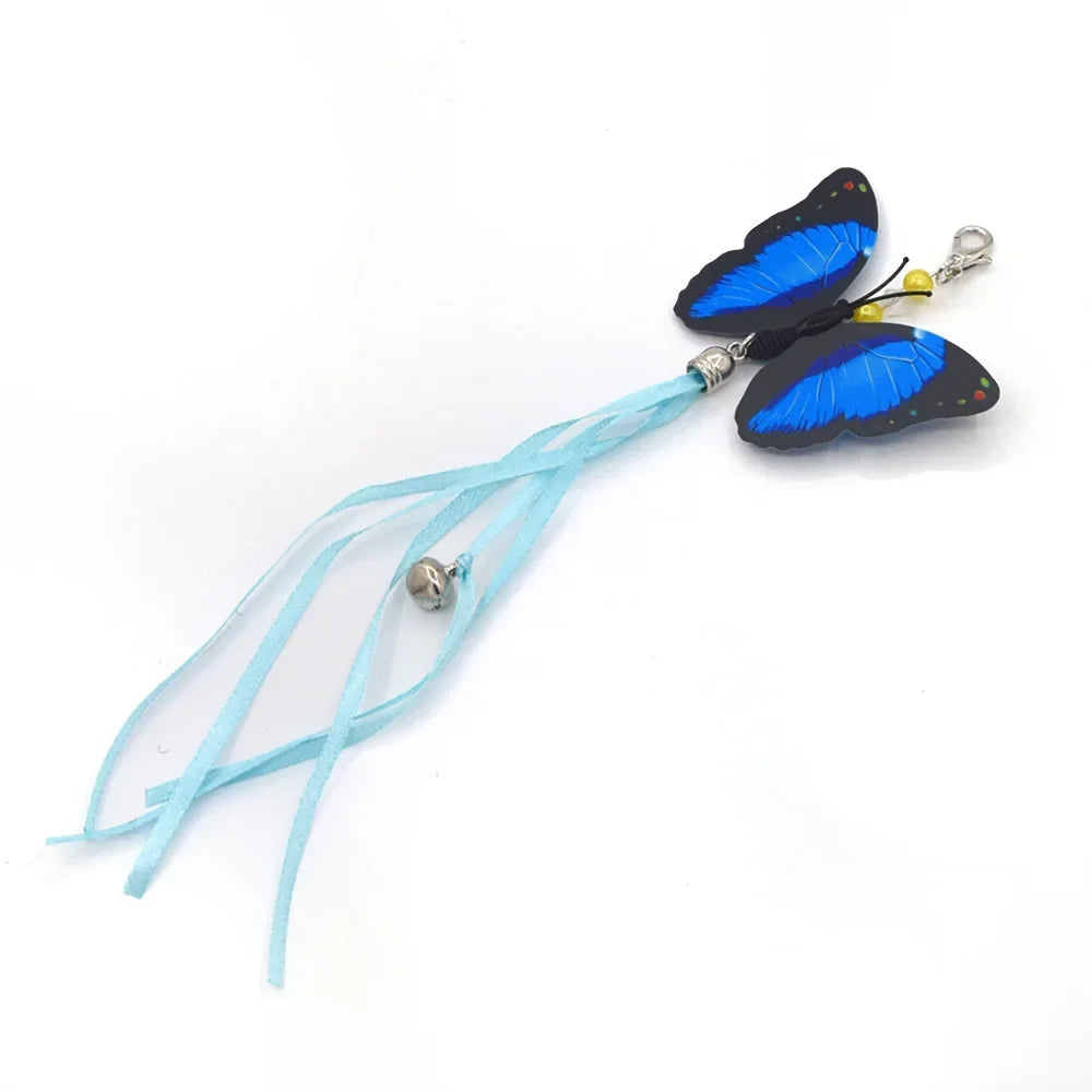 Funny Cat Stick Toy Furry Feather with Bell Cat Stick Toy Kitten Playing Pet Accessories Worm on A String Cat Toys Interactive