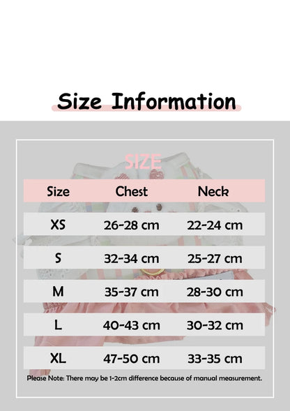 Cute Animal Lace Pet Vest Harness Handmade Lattice Vest for Small Dogs Bichon Frise Princess Summer Clothes Leash Accessories