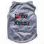 Small Dog Clothes Soft Cotton Puppy Shirt Classic Daddy Mommy Printed T-shirt Pet Vest Clothing for Cats Chihuahua Dog Apparel