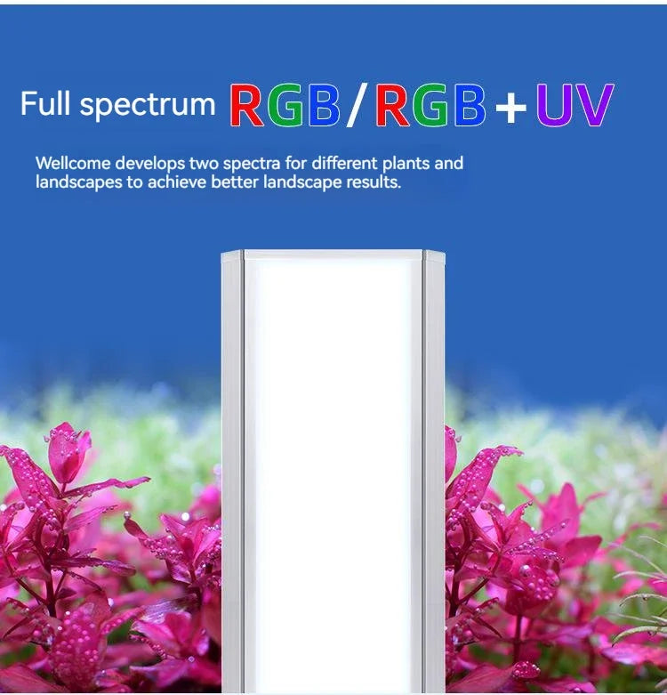 Aquarium Lighting APP Control WEEK AQUA M Series LED Full Spectrum Plant Grow Light with Cycle Timer Telescopic Fish Tank Light