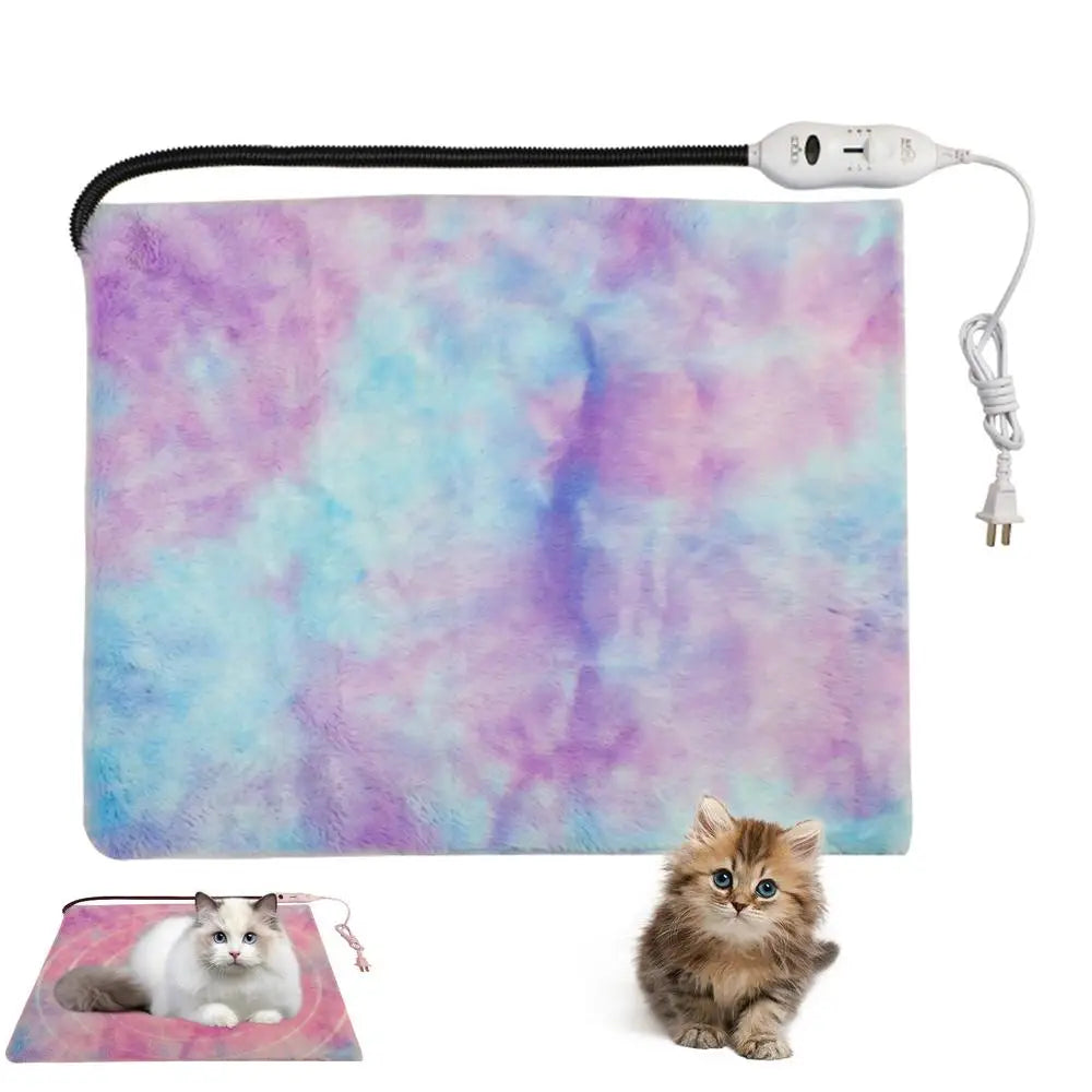 Pet Heating Pad Dog Warming Pad Non Slip Bottom Easy Clean Soft Cover Chew Resistant Heated Blanket For Dogs For Indoor Pet