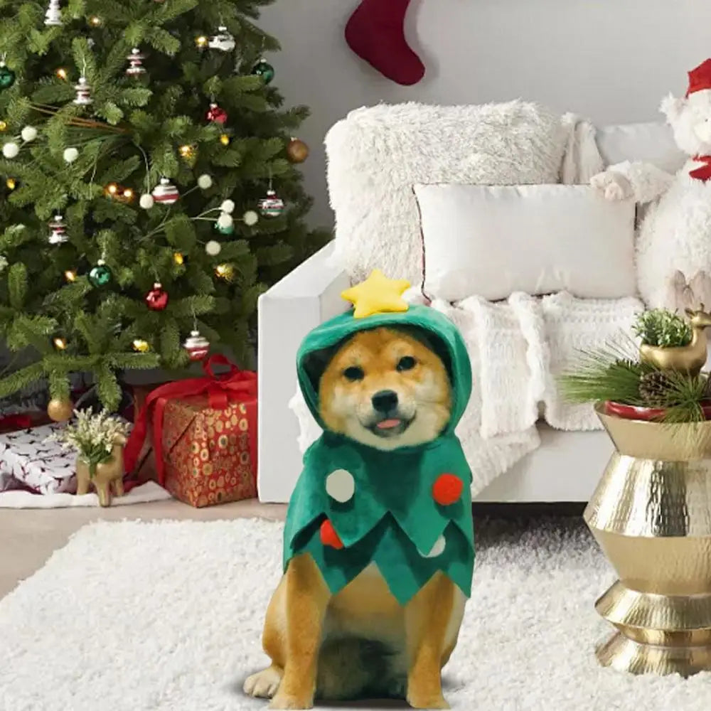 Dog Christmas Costumes Christmas Cat Dog Clothes Buckle-up Kitten Dress up Skin-Friendly Winter Apparel for Small to Large Pets