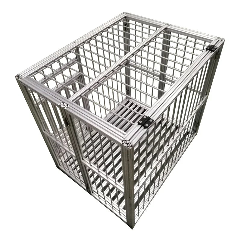 Langle Profile Dog Cage Cat Cage Folding House Pet Nest Aluminum Large Medium and Small Dog Thickened Iron Metal Solid CLASSICS