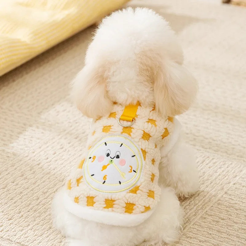 Plaid Dog Coat Winter Dog Clothes for Small Dogs Fleece Puppy Jacket Chihuahua Bulldog Pug Bichon Clothing Pet Costume Cat Vest