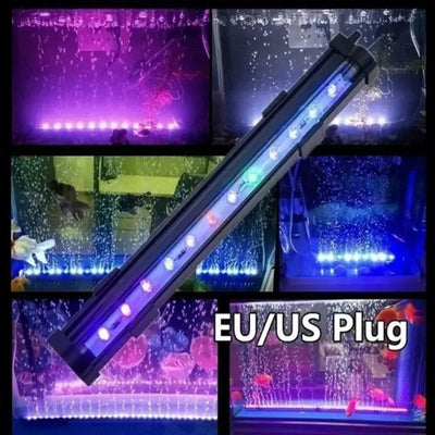 Fish Tank LED Bubble Light Colorful Light With Aquarium Remote Control Color Changing Bubble Light LED Diving Light Fish Tank