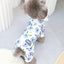 Thicken Warm Padded Dog Jumpsuit for Small Dogs, Chinese Style Floral Pattern Pet Costume Sherpa Lined Dog Winter Clothes
