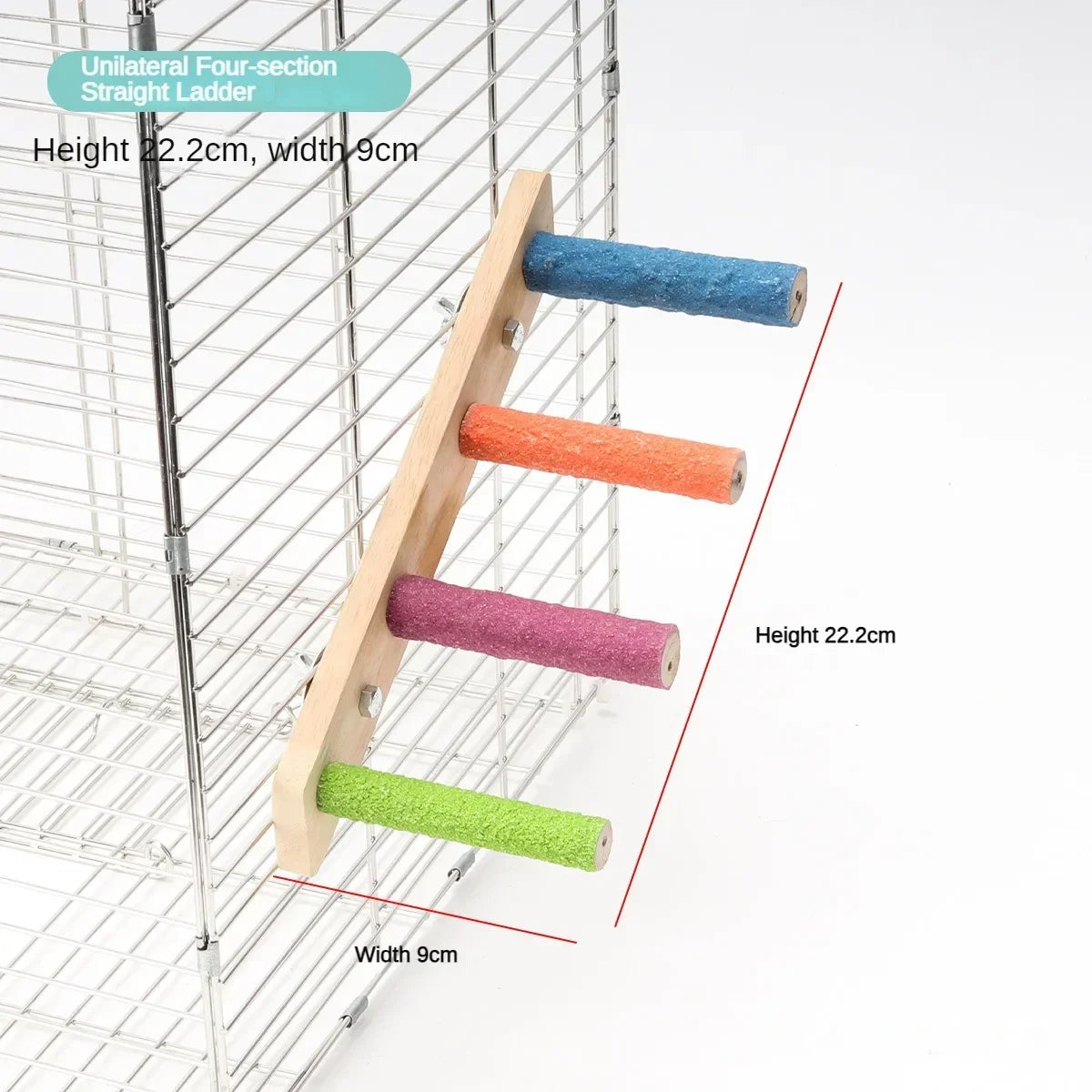 Escalera interactiva para escalada de aves, juguete para mascotas, garras y dientes, accesorios para pájaros, 4/6/8 escalones