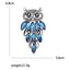 Rhinestone Owl Brooch for Women Unisex Glass Animal Pin Bird Lapel Pins Banquet Party Backpack Gifts Jewelry Accessories