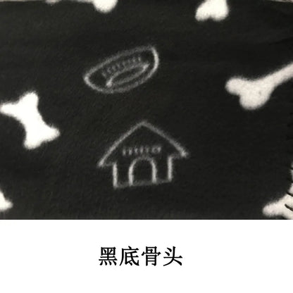 Pet Blanket Super Soft Dog Blanket with Cute Paw Print Warm Puppy Blanket Mat Bed Cover for Large Dogs Kitten Cat Small Animals