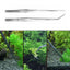 27cm Black Stainless Steel Curved Aquarium Tweezers Aquarium Plants Tweezer Straight Fish Tank Cleaner aquarium accessories