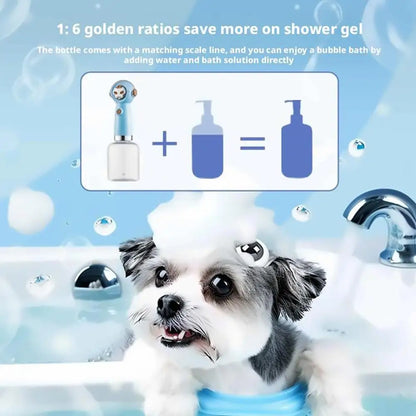 Electric Pet Dog Bath Shower Gel Foaming Machine IPX6 Waterproof Soap Dispenser Pet Bathing Supplies Rechargeable