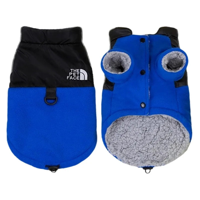 Fleece Dog Jacket Winter Warm Thicken Sherpa Lined Dog Coat for Small Dogs Beagle Puppy, Cold Weather Pet Apparel Winter Clothes