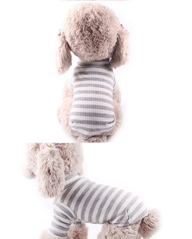 Dog Spring, Autumn, and Winter Bottom Sweater with Elastic Cotton for Comfortable Small and Medium sized Pet Cat and Dog Sweater