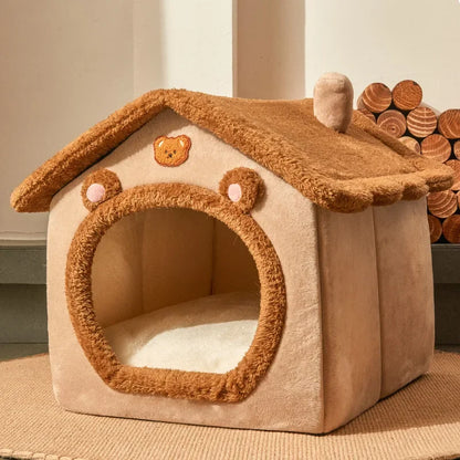 The kennel is universal in all seasons, the house type is small, the dog can be dismantled and washed, the dog house cat litter