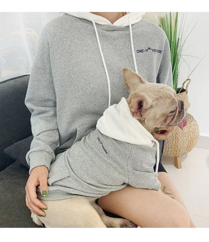 The New  Pet Clothes  Dog Clothes Parent-child Wear Spring and Autumn Korean Version Pure Cotton Hoodie Four Colors Seven Sizes