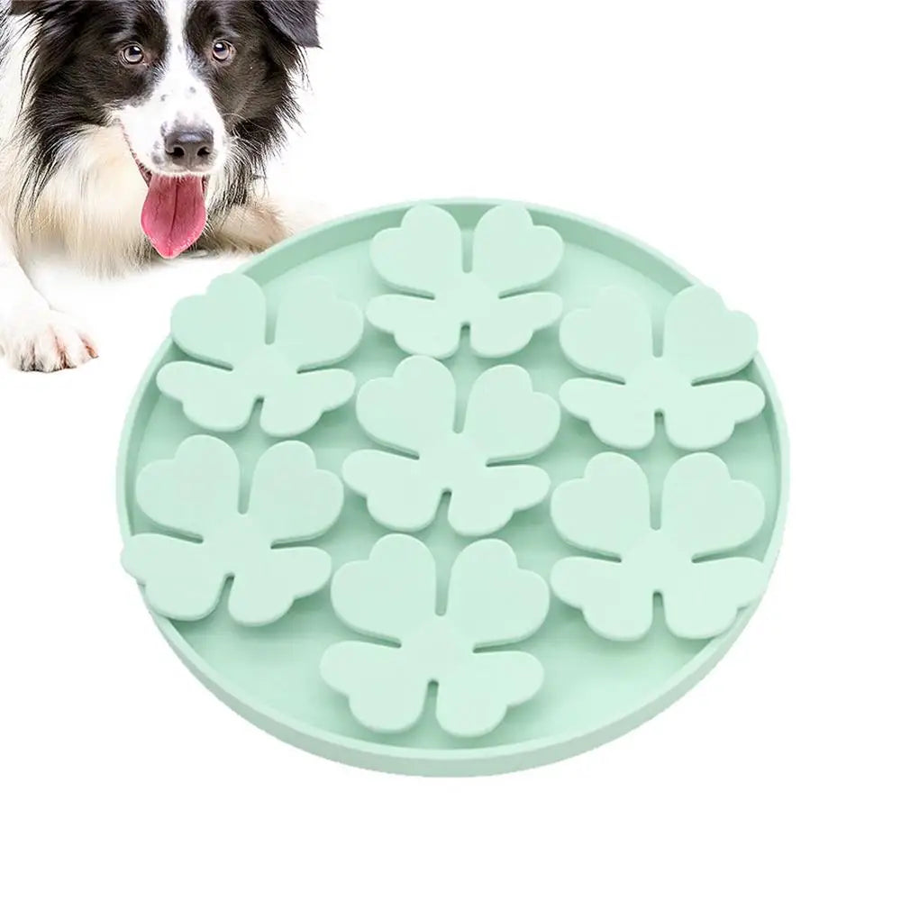 Lick Mat For Dogs Suction Dog Butter Lick Pad Raised Flower Design Dog Puzzle Bowl For Boredom Relief Floor Or Wall Treats