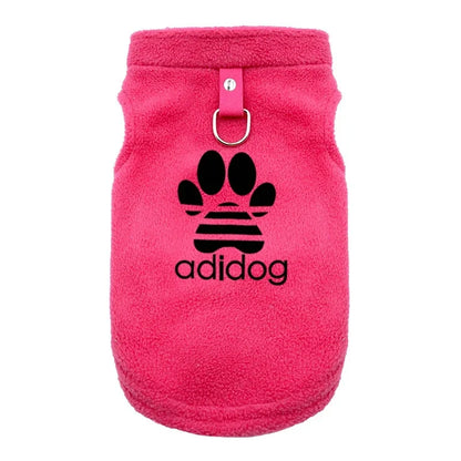 Soft Fleece Dog Clothes for Small Dogs Pull Ring Design Spring Autumn Winter Warm Pet  Pullover French Bulldog Jacket Pug Coats